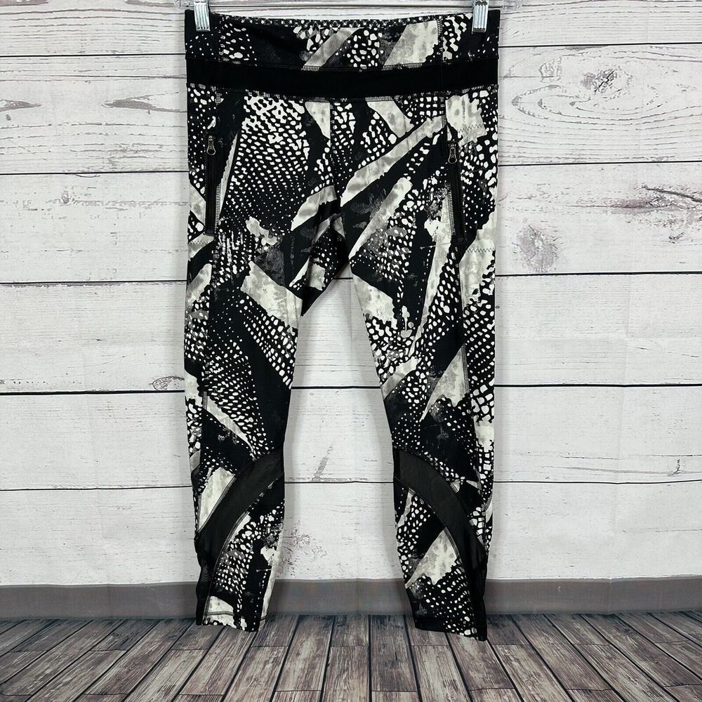Lululemon Legging Womens 8 Black Mesh Compression Gym Running Inspire Tightโ